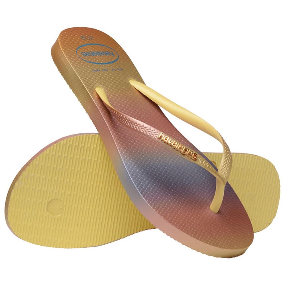 Chinelo Havaianas Slim Gradient Sunset Feminino - Amarelo Limão - 4