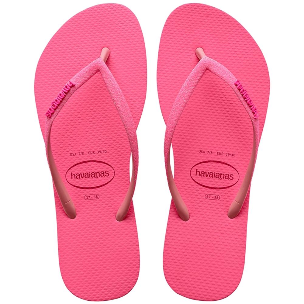Chinelo Havaianas Slim Glitter Neon Feminino - Rosa - 1