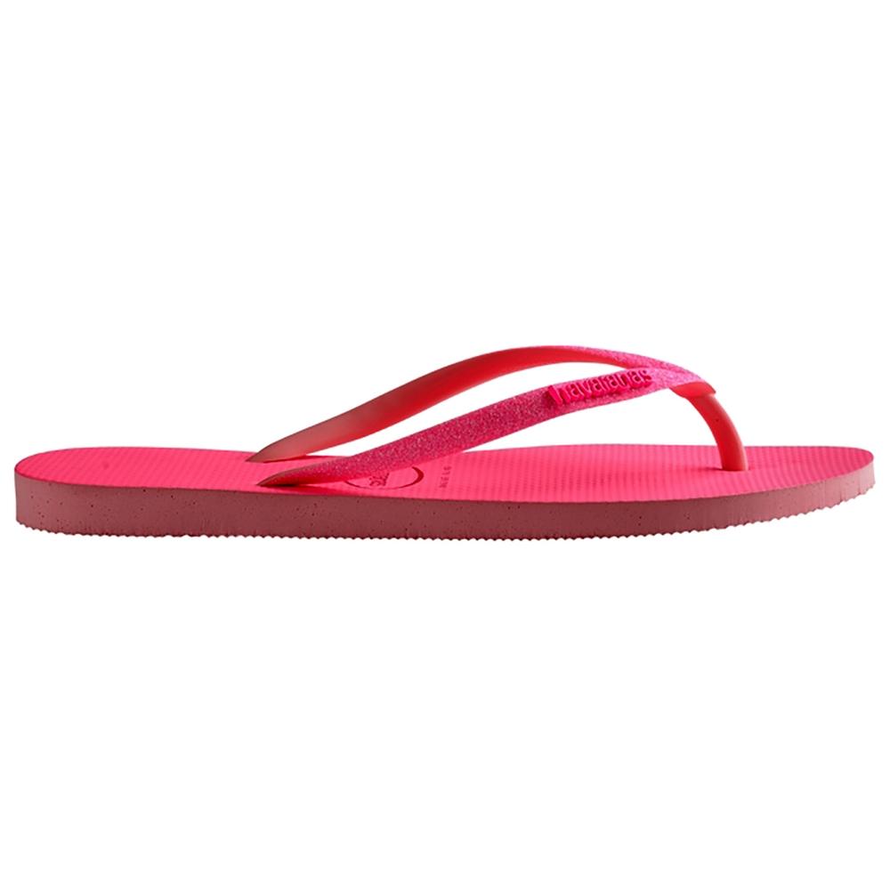 Chinelo Havaianas Slim Glitter Neon Feminino - Rosa - 3