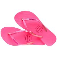 Chinelo Havaianas Slim Glitter Neon Feminino - Rosa - 4