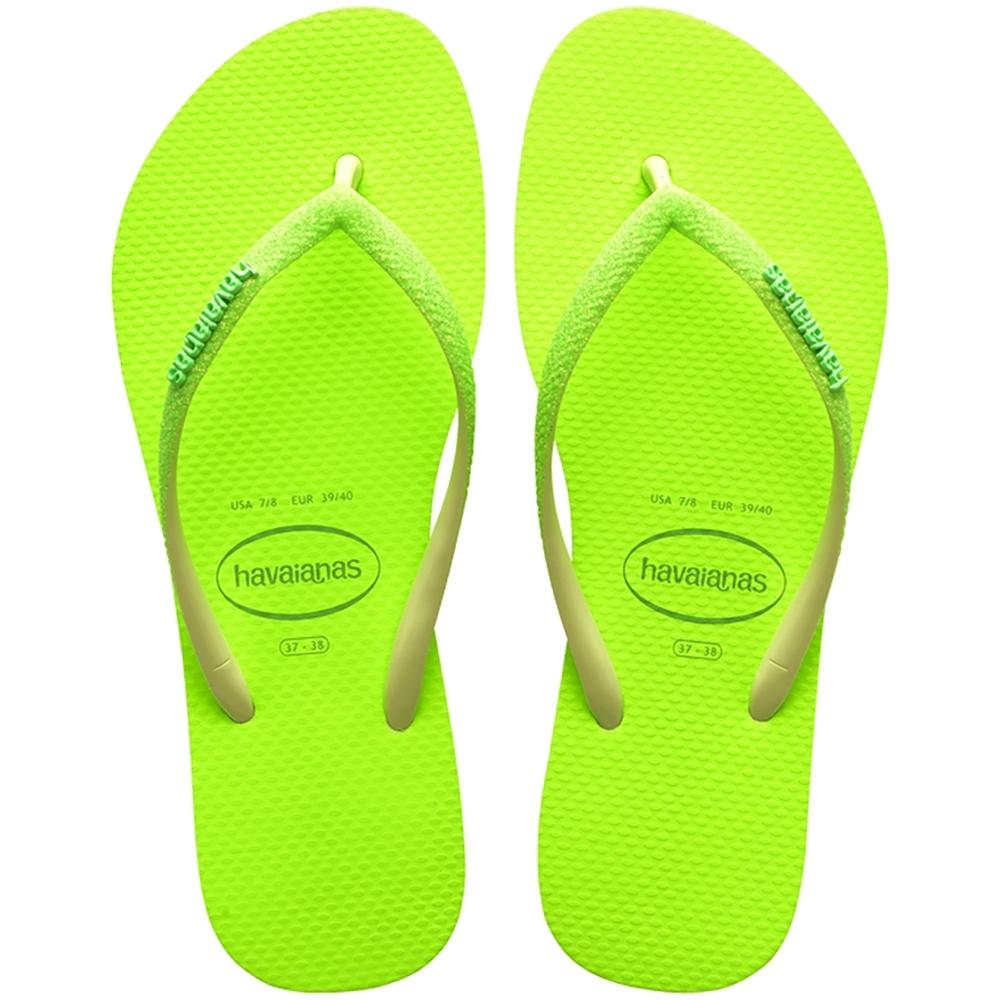 Chinelo Havaianas Slim Glitter Neon Feminino - Verde Limão - 1