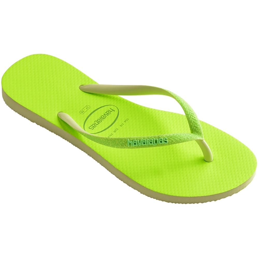 Chinelo Havaianas Slim Glitter Neon Feminino - Verde Limão - 2