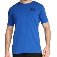 Camiseta Under Armour Sportstyle Left Masculina - Azul e Chumbo - 1