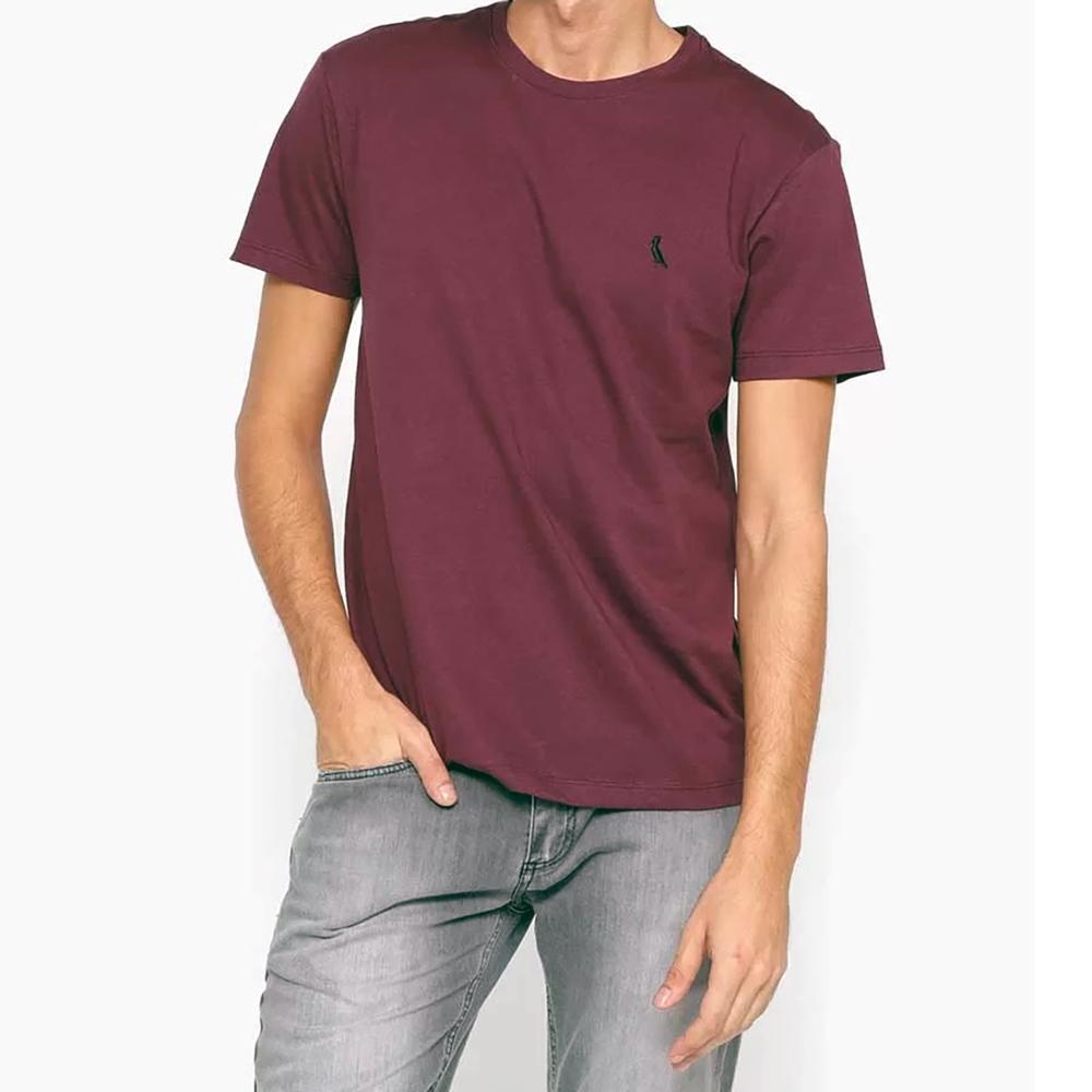 Camiseta Reserva Gola Careca Masculina - Vinho - 1