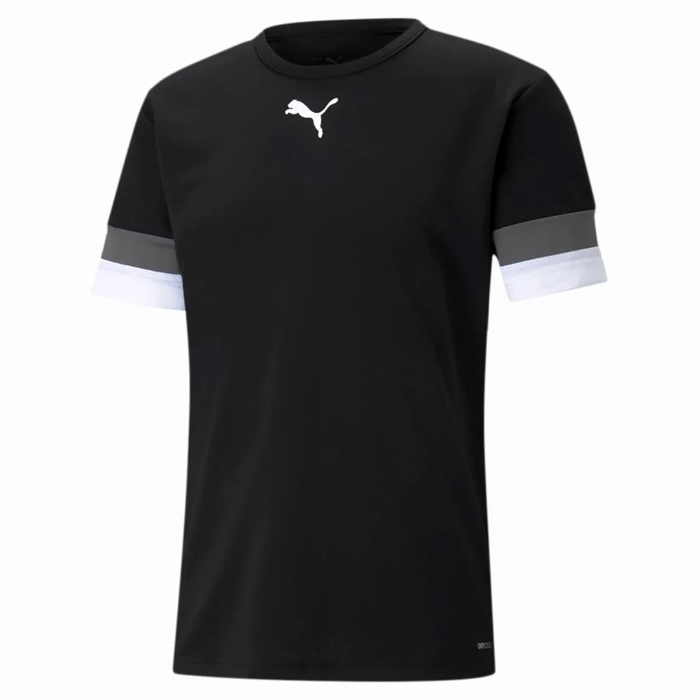 Camiseta Puma Masculina Teamrise Jersey - Preto e Branco - 1
