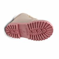 Bota Infantil Molekinha Coturno Corações - Creme e Rosa - 5