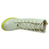 Bota Infantil Molekinha Coturno Zíper - Creme e Verde - 3