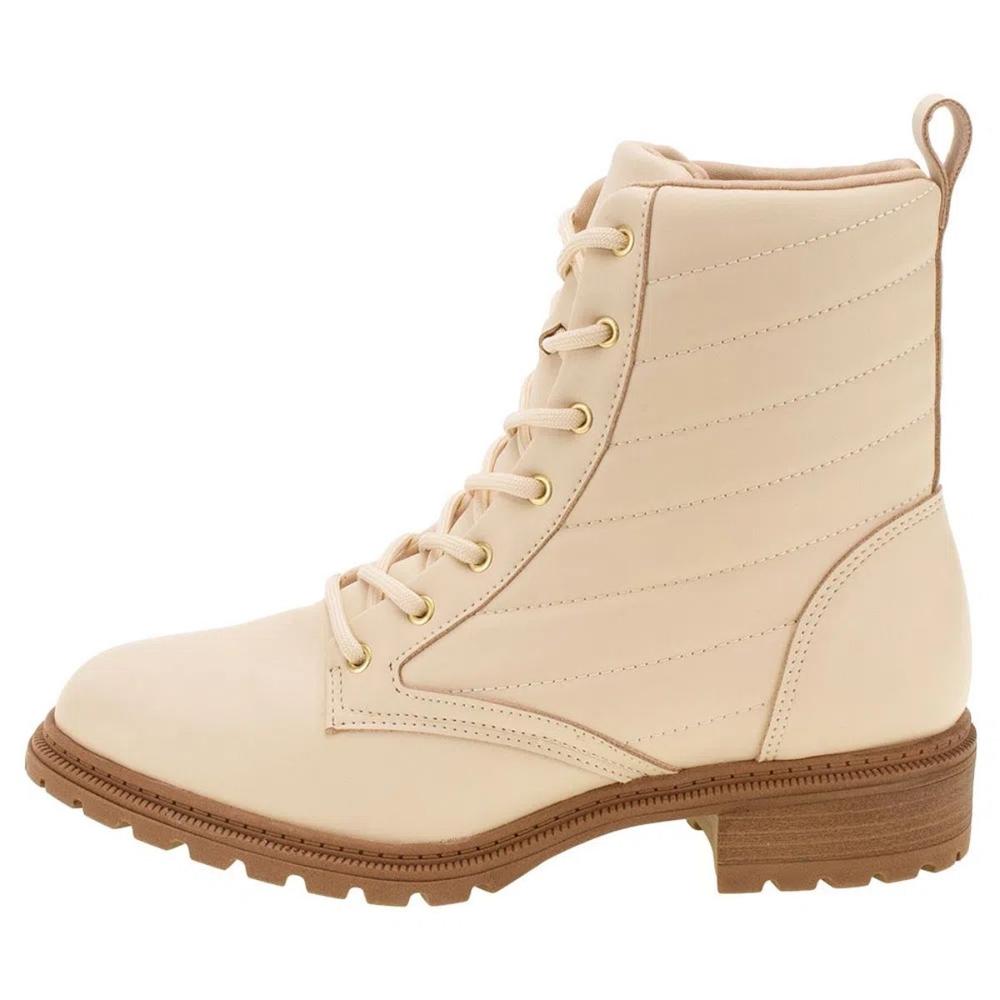 Bota Coturno Modare Ultra Conforto Costuras - Creme - 2