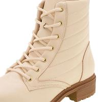 Bota Coturno Modare Ultra Conforto Costuras - Creme - 3