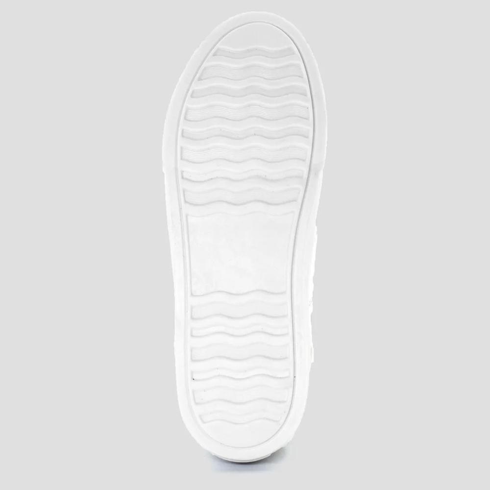 Tênis Rafarillo Aumenta Altura +7cm Couro com Cadarço - Branco - 5