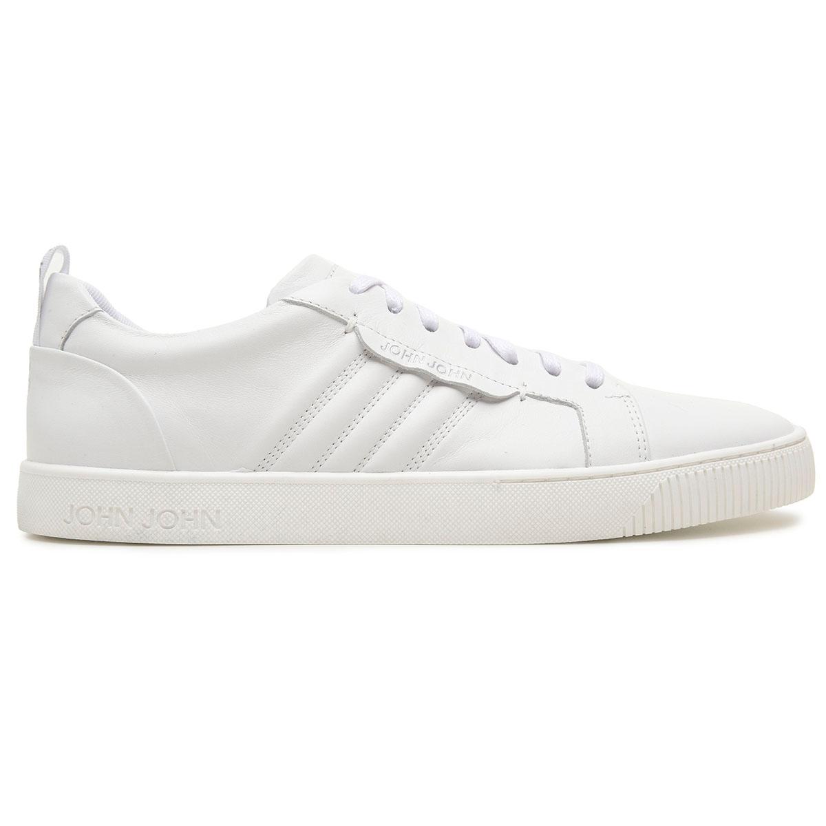 Tênis Casual John John Boston Leather Masculino - Branco - 2