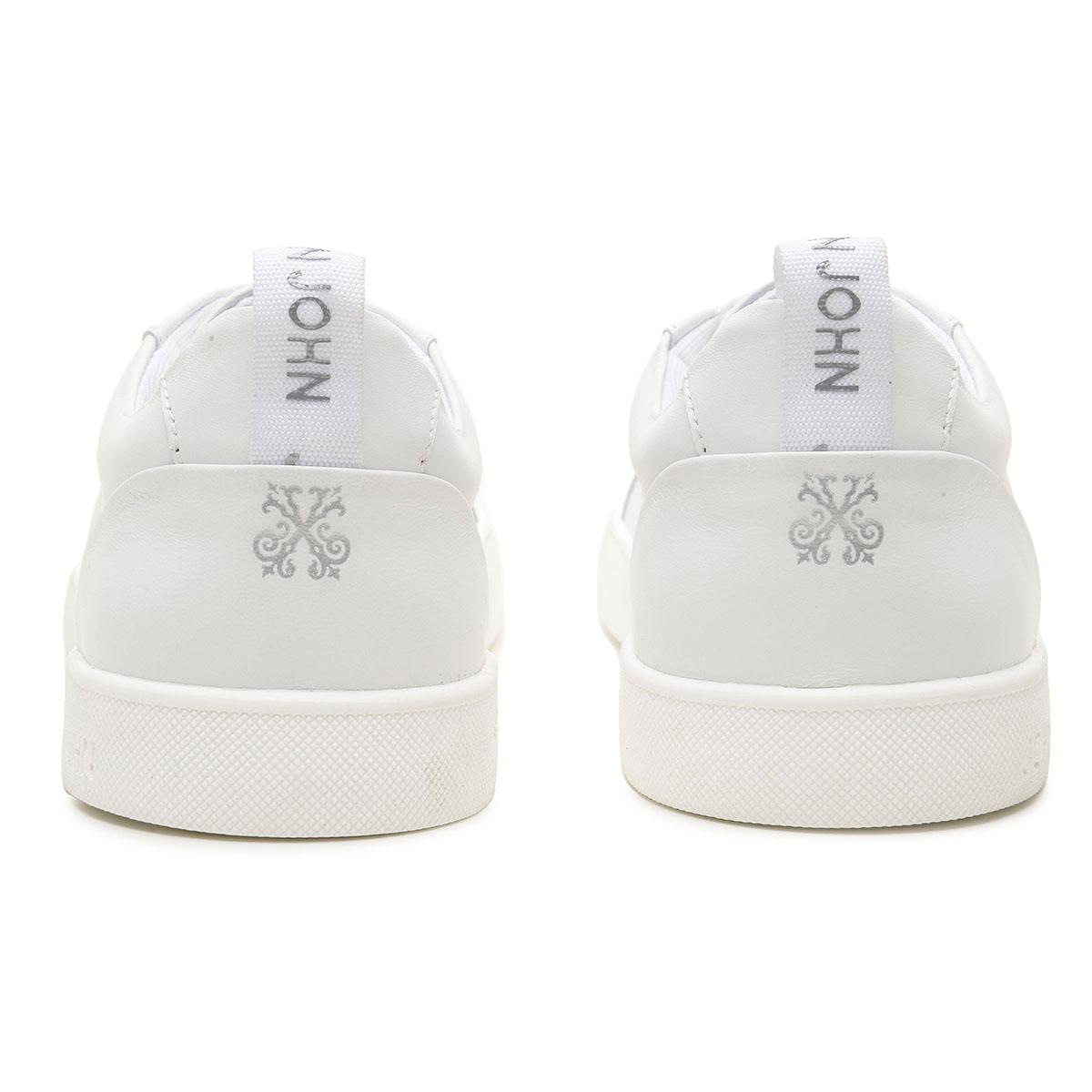 Tênis Casual John John Boston Leather Masculino - Branco - 4