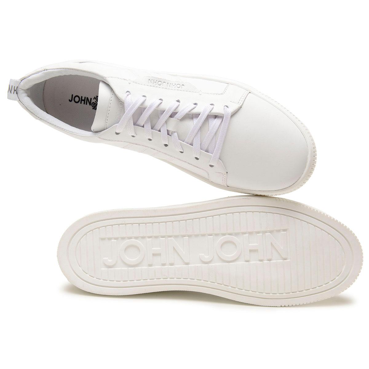 Tênis Casual John John Boston Leather Masculino - Branco - 5