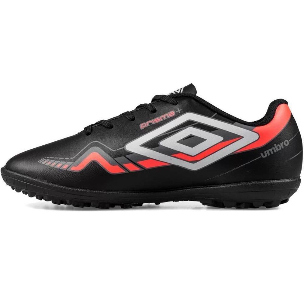 Chuteira Society Infantil Umbro Prisma - Preto e Vermelho - 2