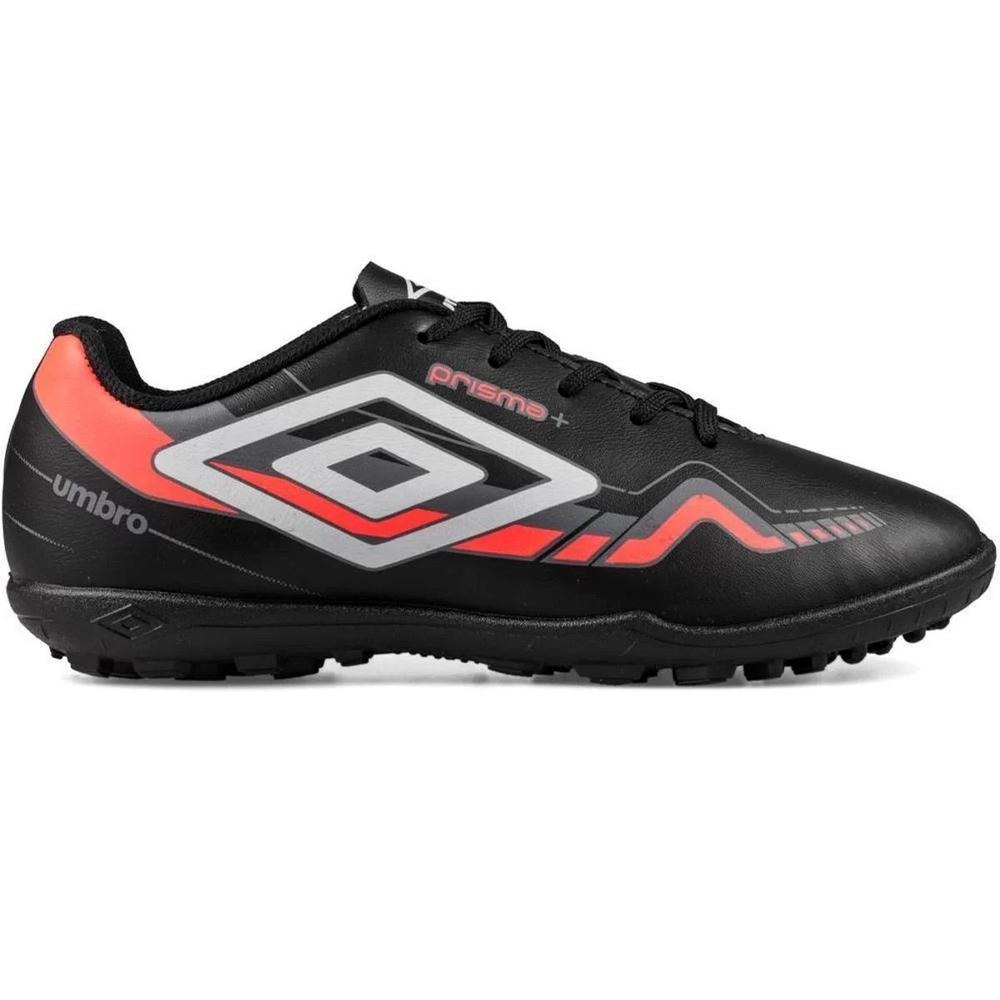 Chuteira Society Infantil Umbro Prisma - Preto e Vermelho - 3