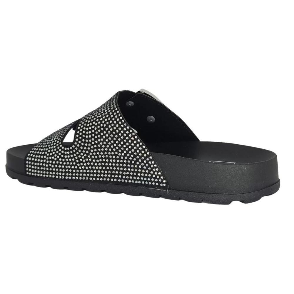 Rasteira Birken Moleca Strass Fivelas - Preto - 3