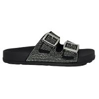 Rasteira Birken Moleca Strass Fivelas - Preto - 2