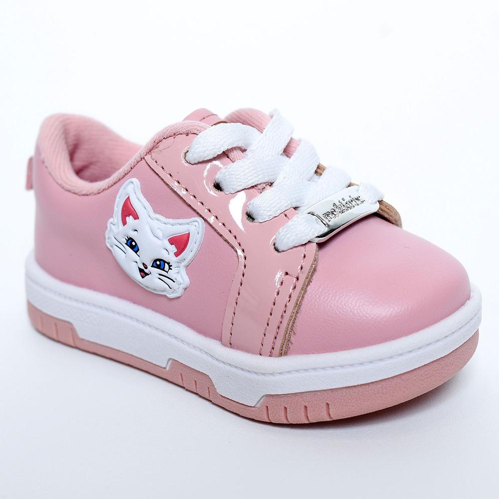 Tênis Molekinha Gatinha Baby Cadarço - Rosa - 1