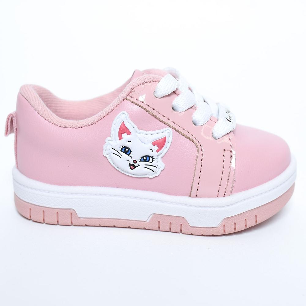 Tênis Molekinha Gatinha Baby Cadarço - Rosa - 2