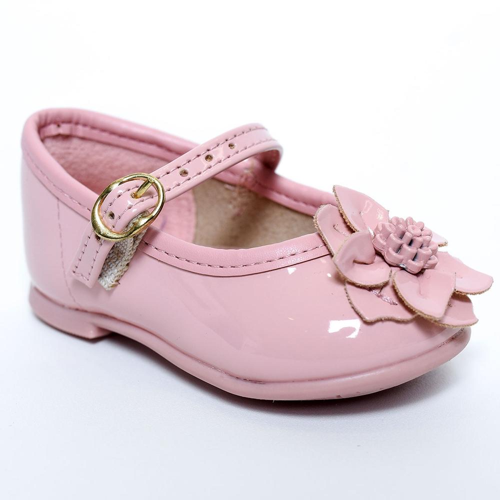 Sapatilha Boneca Molekinha Flor Baby - Rosa - 1