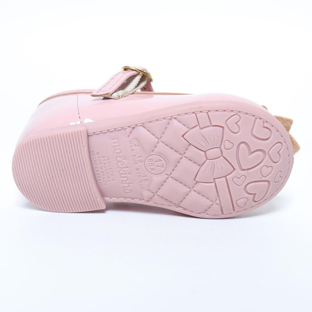 Sapatilha Boneca Molekinha Flor Baby - Rosa - 5