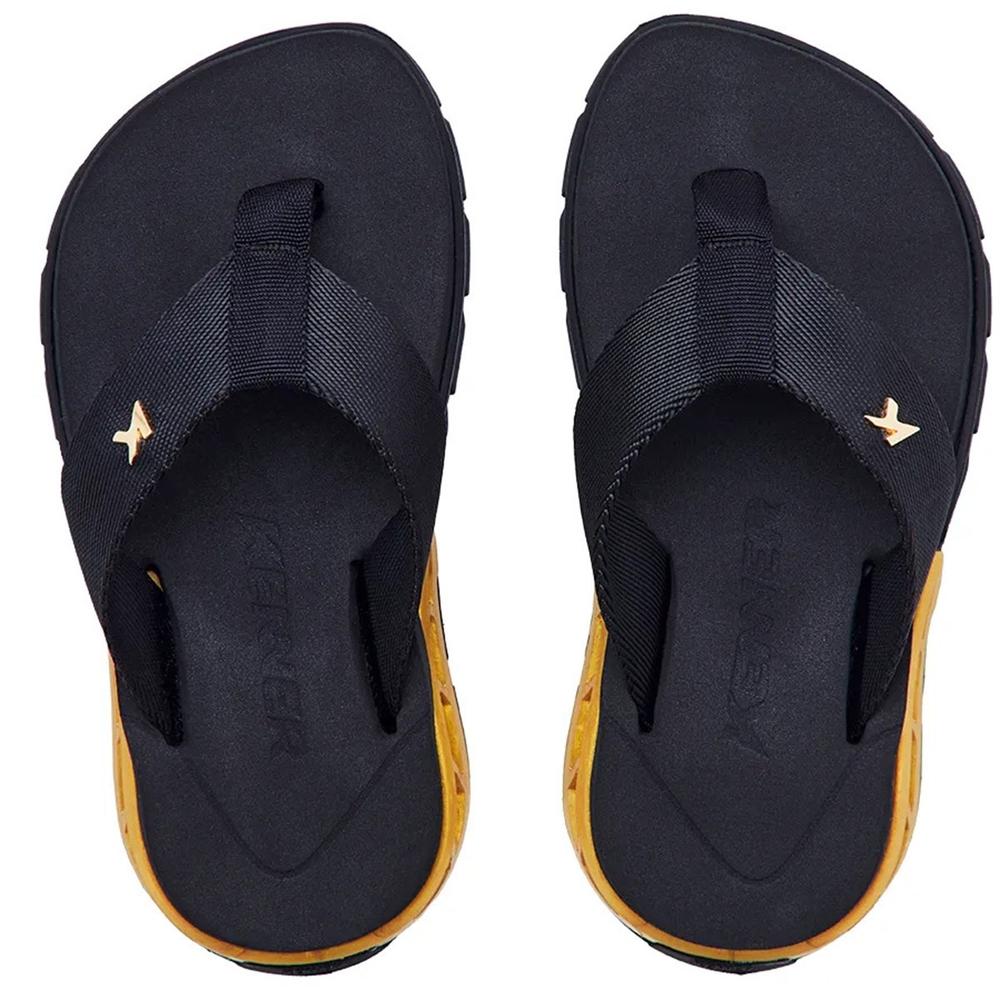 Chinelo Infantil Kenner Rakka Kids - Preto e Dourado - 2