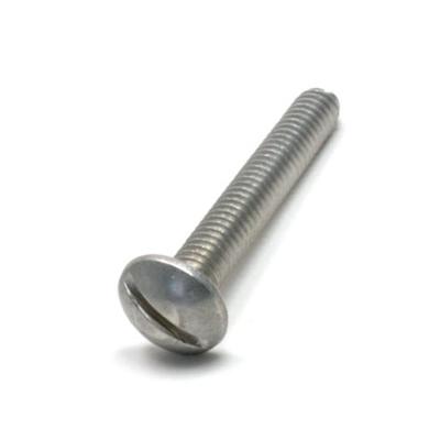 Parafuso de Aço Inox - Cabeça Lentilha - Fenda Simples - M6 - 1x8 - 10 unidades