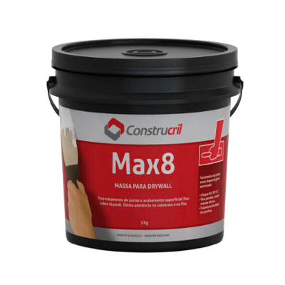 Massa Max8 para Drywall Construcril - 5kg
