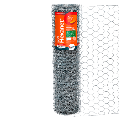Tela Mangueirão Hexanet - Malha 3" - Fio 16 - 1,00x50m - Belgo