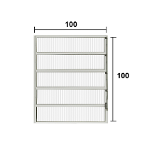 Vitro Basculante Alumínio Branco 1.00 (A) x 1.00 (L) - Hale - 2