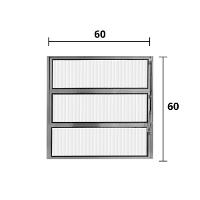 Vitro Basculante Alumínio Brilhante 60 (A) x 40 (L) - Hale - 2
