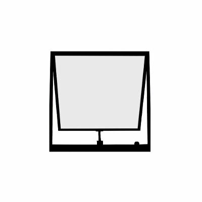Vitro Maxim-Ar Alumínio Preto 60 (A) x 60 (L) - Hale