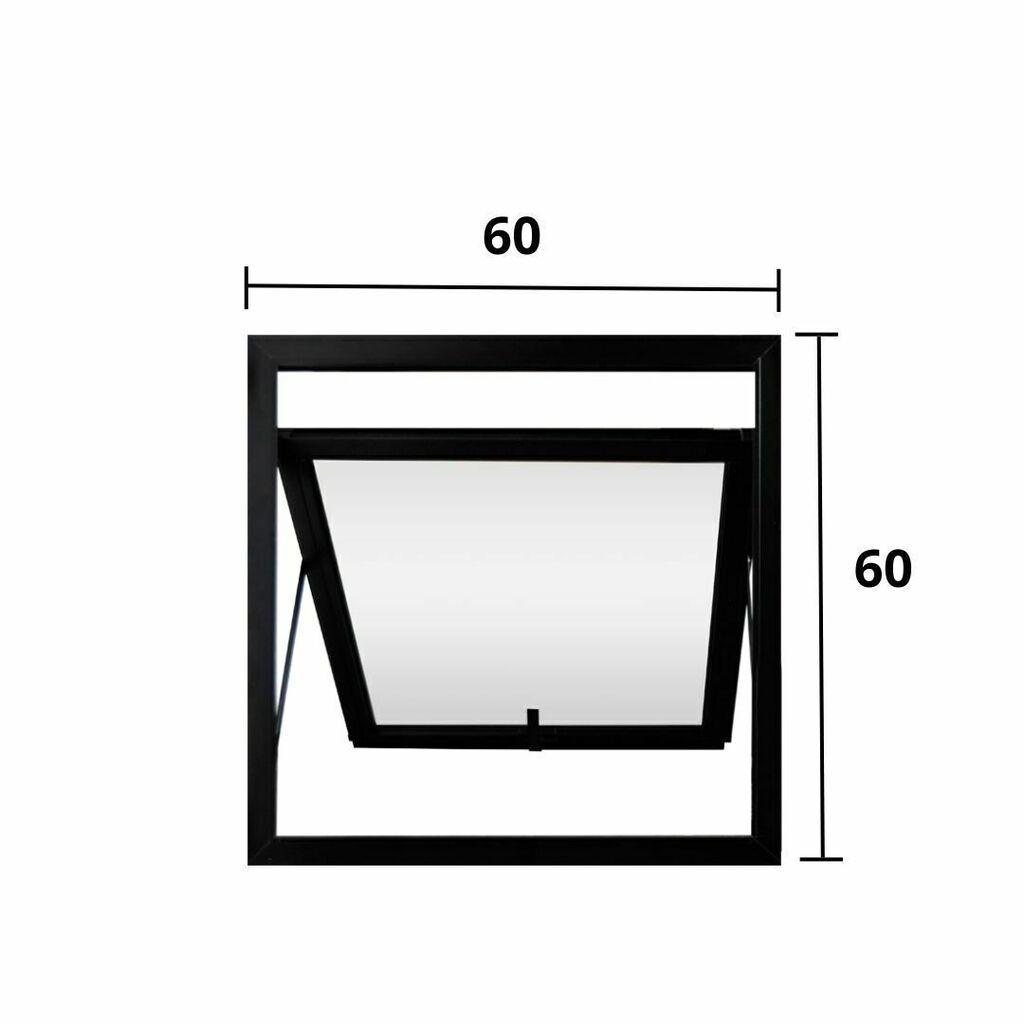 Vitro Maxim-Ar Alumínio Preto 60 (A) x 60 (L) Linha Suprema - Hale - 3