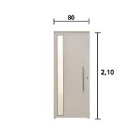 Porta Lambril C/Visor e Puxador Aluminio Branco 2.10 x 0.80 - Hale - 2