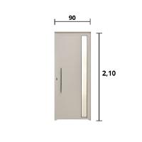 Porta Lambril C/ Visor e Puxador Aluminio Branco 2.10 x 0.90 - Hale - 2