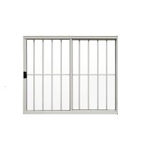 Janela 2 Folhas de Correr C/ Grade 1.00 X 1.00 Alumínio Branco Linha Modular - Hale - 1