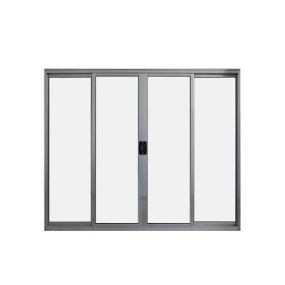 Janela 4 Folhas de Correr S/ Grade 1.00 X 2.00 Alumínio Brilhante Linha Modular - Hale