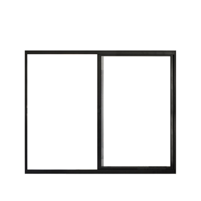 Janela 2 Folhas de Correr S/ Grade 1.00 X 1.20 Alumínio Preto Linha Modular - Hale