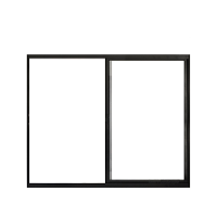 Janela 2 Folhas de Correr S/ Grade 1.00 X 1.20 Alumínio Preto Linha Modular - Hale - 1