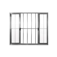 Janela 4 Folhas de Correr C/ Grade 1.00 X 1.00 Alumínio Brilhante Linha Modular - Hale - 1