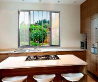 Janela 4 Folhas de Correr C/ Grade 1.00 X 1.00 Alumínio Brilhante Linha Modular - Hale - 3