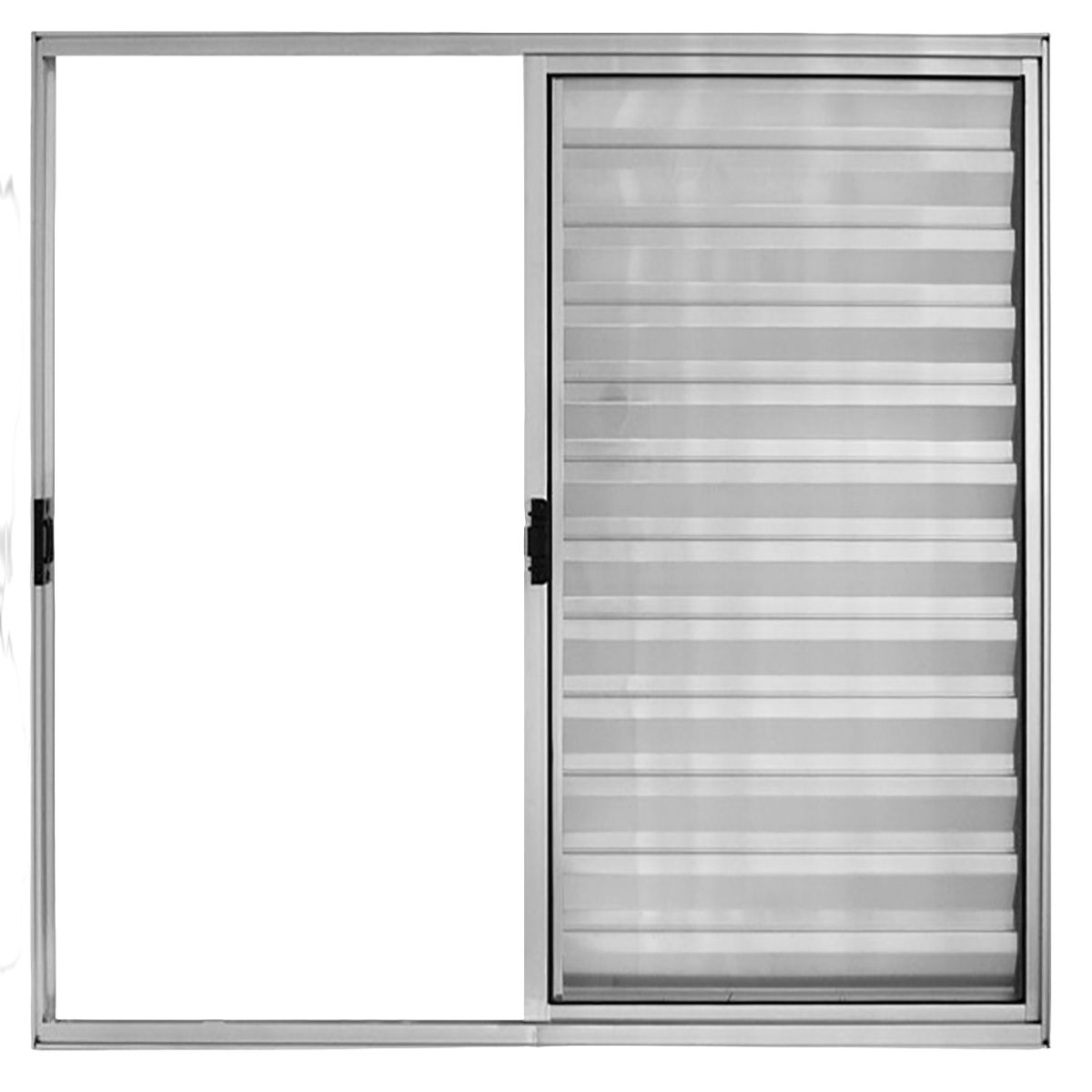 Veneziana 3 Folhas de Correr S/Grade 1.00 X 1.50 Alumínio Brilhante Linha Modular - Hale - 1