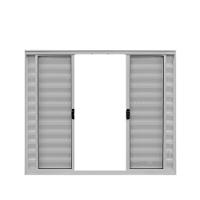 Veneziana 6 Folhas de Correr S/Grade 1.00 X 1.00 Aluminio Branco Linha Modular - Hale - 1