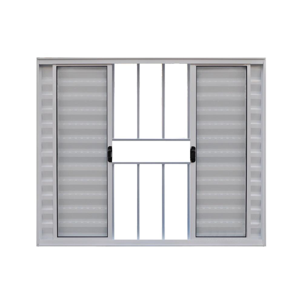 Veneziana 6 Folhas de Correr C/Grade 1.00 X 1.00 Alumínio Branco Linha Modular - Hale - 1