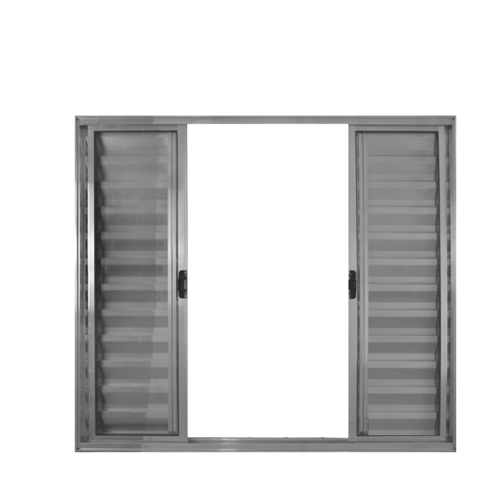 Veneziana 6 Folhas de Correr S/Grade 1.00 X 1.00 Alumínio Brilhante Linha Modular - Hale - 1