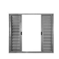 Veneziana 6 Folhas de Correr S/Grade 1.00 X 1.00 Alumínio Brilhante Linha Modular - Hale - 1