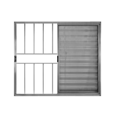 Veneziana 3 Folhas de Correr C/Grade 1.00 X 1.50 Alumínio Brilhante Linha Modular - Hale