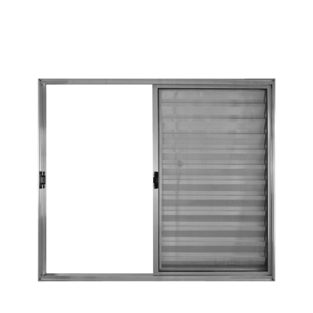 Veneziana 3 Folhas de Correr S/Grade 1.00 X 1.00 Alumínio Brilhante Linha Modular - Hale - 1