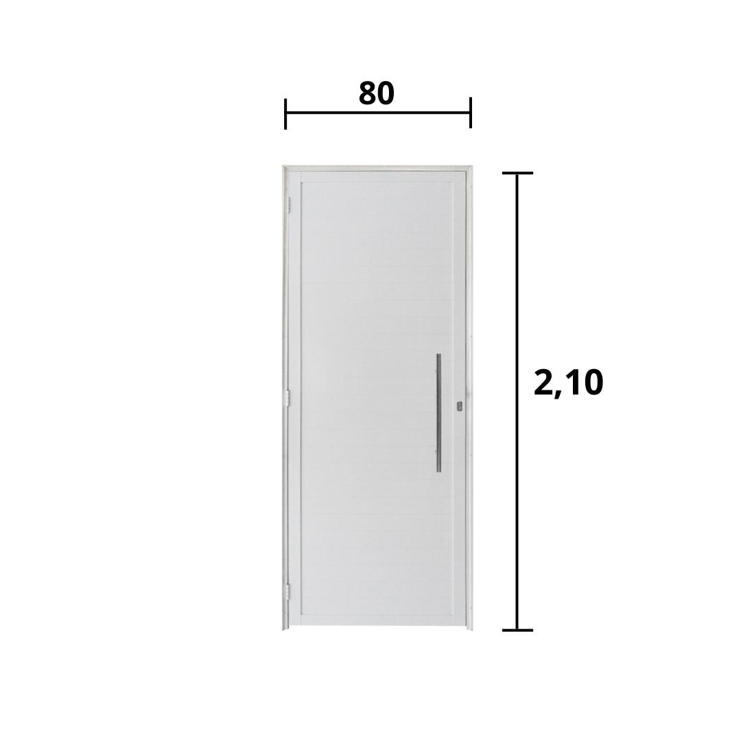 Porta Lambril C/ Puxador Alumínio Branco 2.10 x 0.80 - Hale - 2