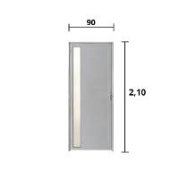 Porta Lambril C/ Visor Alumínio Branco 2.10 x 0.90 - Hale - 3